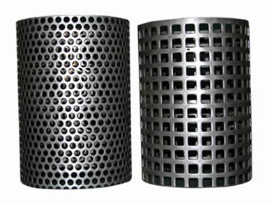 A round hole perforated plate coil and a square hole perforated plate coil.