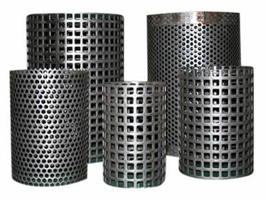 Five rolls of perforated screens with round and square hole.
