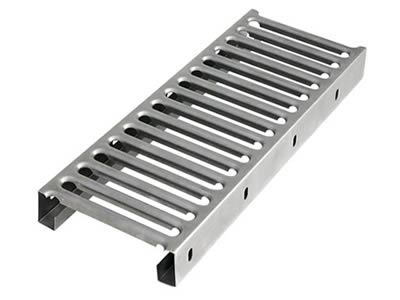 A piece of interlock safety grating with smooth surface.
